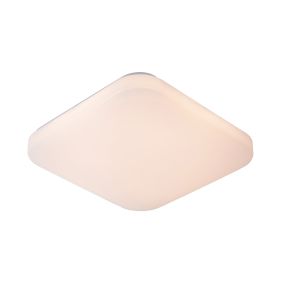 Lucide Otis - plafonnier - 33 x 33 x 6,5 cm - 32W LED inclus - opale