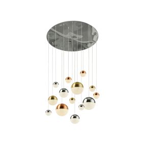 Searchlight Planets - lampe suspendue - Ø 70 x 300 cm - 14 x 7W LED dimmable inclus - multicolore