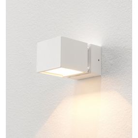 Artdelight Bfeld - Applique d'extérieur - 12,3 x 8 x 6,8 cm - 2 x 3W LED inclus - IP54 - blanc