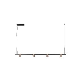 Nova Luce Sirmos - lampe suspendue - 150 x 212,4 x 6 cm - 30W dimmable LED inclus - café moka et noir sablé