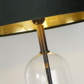 Searchlight Oxford - lampe à poser - Ø 40 x 51 cm - noir, or et vert