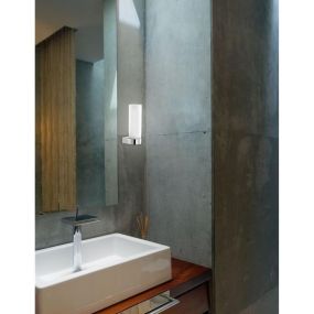 Nova Luce Polo - applique murale - 7,5 x 5 x 21,5 cm - IP44 - chrome