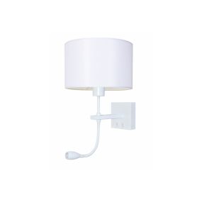 Artdelight Quad - Applique murale avec double interrupteur - 18 x 11 x 11 cm - 3W LED inclus - blanc