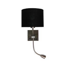 Artdelight Quad USB - applique murale avec double interrupteur et port USB - 18 x 11 x 11 cm - 3W LED inclus - acier mat