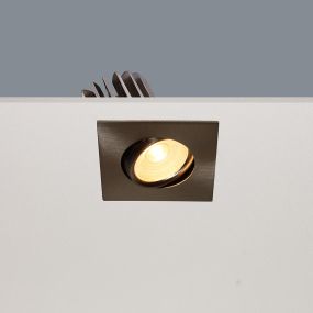 Artdelight Venice 2608 - spot encastrable - 80 x 80 mm, Ø 68 mm encastrable - 8W LED dimmable inclus - IP44 - acier mat