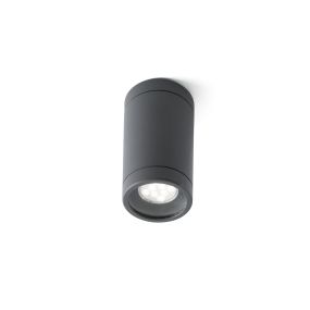 Faro Olot - spot en saillie 1L - Ø 6 x 10,5 cm - IP44 - gris foncé