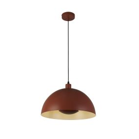 Searchlight Mars - lampe suspendue - Ø 40 x 150 cm - orange brûlé et crème
