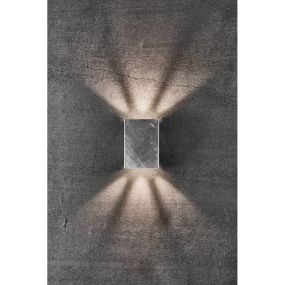Nordlux Fold - applique murale extérieure - 10,6 x 4,5 x 14,9 cm - 2 x 3,5W LED inc. - IP54 - acier galvanisé