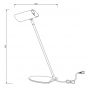 Lucide Hester - lampe de bureau - 53 cm - blanc