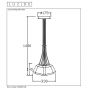Lucide Settana - suspension - Ø 31 x 142 cm - 7 x 2,5W LED à intensité variable incl. - taupe et noir