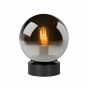 Lucide Jorit - lampe de table - 24 cm - verre fumé