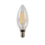 ampoule à incandescence bougie LED à intensité variable - 9,9 cm - E14 - 4W - 2700K - transparent