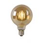 Lucide LED filament lamp - Ø 9,5 x 12,5 cm - E27 - 5W dimbaar - 2700K - amber