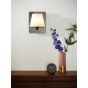 Lucide Idaho - lampe murale - 12 x 12 x 25 cm - foncé marron et opale