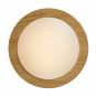 Lucide Dimy - plafonnier - Ø 28 cm - 3-step-dim 12W LED incl. - IP21 - bois clair et opale