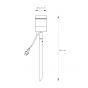 Arne-LED piquet de jardin - noir
