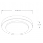 Lucide Dimy - plafonnier - Ø 28 cm - 3-step-dim 12W LED incl. - IP21 - bois clair et opale