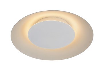 Lucide Foskal - plafonnier - Ø 34,5 x 7,3 cm - 12W LED inclus - blanc