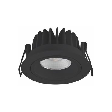Artdelight Venice 1210 - spot encastré - Ø 90 mm, Ø 83 mm encastré - 10W LED dimmable inclus - IP44 - noir