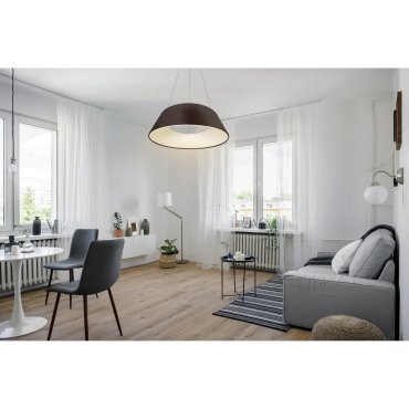 ONE Light Mushroom - lampe suspendue - Ø 60 x 218,5 cm - 60W LED inclus - brun brossé