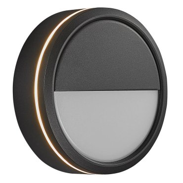 Nordlux Smart Ava - applique murale - éclairage intelligent - Ø 20 x 6,7 cm - 9,5W LED inclus - IP54 - noir