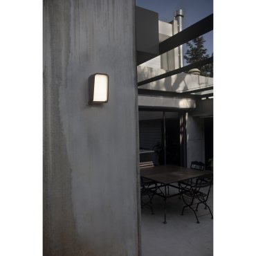 Faro Mask - applique murale - 16 x 10 x 24,8 cm - 24W LED inclus - IP65 - gris foncé