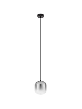 Nova Luce Aelia - lampe suspendue - Ø 14 x 150 cm - 3W LED inclus - noir mat et gris fumé