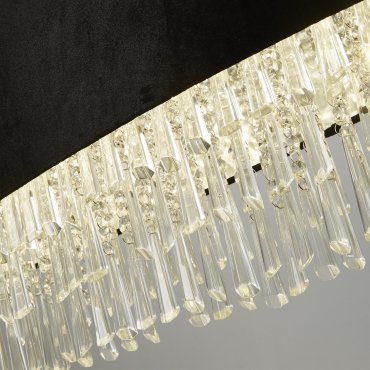 Searchlight Glamour - lampe suspendue - 100 x 26 x 150 cm - noir et transparent