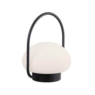Nordlux Sponge - lampe de table d'extérieur - rechargeable par câble USB - Ø 22,5 x 27,7 cm - fonction Moodmaker à 3 niveaux - LED 4,8W inclus - IP65 - blanc et noir