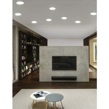 Nova Luce Panel - spot encastré - Ø 12 x 2 cm - 6W LED inclus - blanc