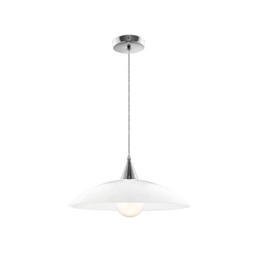 Nova Luce Vicino - lampe suspendue - Ø 40 x 100 cm - blanc et chrome