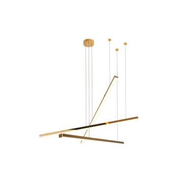 Maxlight Trio - lampe suspendue - Ø 100 x 150 cm - 3 x 12W LED dimmable inclus - gold