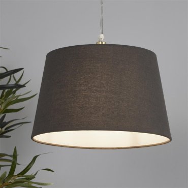 Searchlight Finn Abat-jour Effilé - abat-jour - Ø 30 x 19 cm - charbon