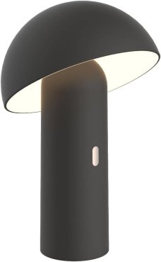 New Garden Enoki - lampe de table rechargeable par câble USB - 16,5 x 25,5 cm - IP44 - noir
