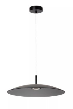 Lucide Menga - lampe suspendue - Ø 60 x 150 cm - 18,6W LED dimmable inclus - fumé