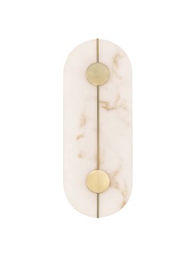 Nova Luce Aider - applique murale - 16,5 x 42,5 x 5,5 cm - 19W LED inclus - laiton doré