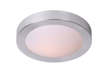 Lucide Fresh - plafonnier - Ø 27 x 9 cm - IP44 - aluminium brossé