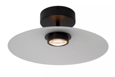 Lucide Menga - plafonnier - Ø 40 x 16 cm - 12W LED dimmable inclus - opal