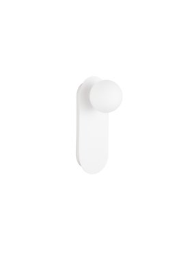 Nova Luce Blob - applique murale - 12 x 30 x 13 cm - blanc sablé et verre opale