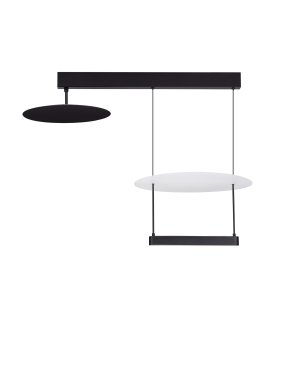 Nova Luce Diona - lampe suspendue - 80 x 60 x 40 cm - 35W dimmable LED inclus - noir sablé et blanc