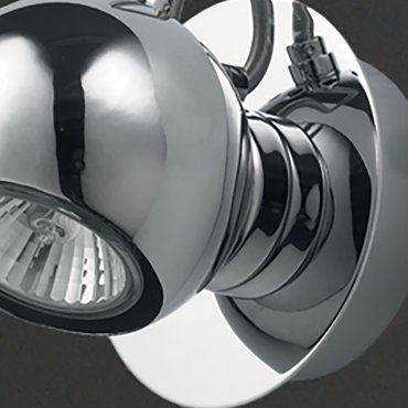 Maxlight Malaga - applique murale - 11 x 11 x 7 cm - 50W halogène inclus - chrome