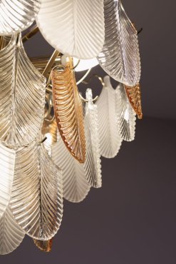 Maxlight Arwena - lampe suspendue - Ø 50 x 125 cm - or