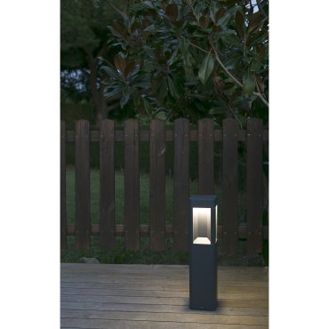 Faro Naya - lampe de jardin - 12 x 12 x 50 cm - 8W LED inclus - IP65 - gris foncé