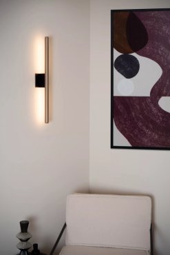 Lucide Braga - applique - 10 x 8 x 62 cm - café