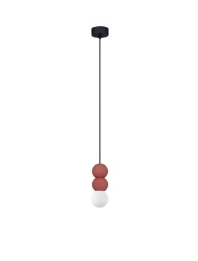Nova Luce Zero - lampe suspendue - Ø 8 x 115 cm - rouge