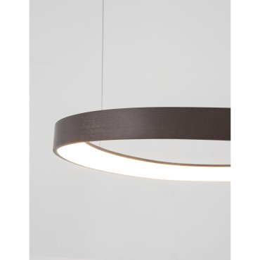 Nova Luce Esteva - lampe suspendue - Ø 65 x 150 cm - 48W LED dimmable inclus - brun café
