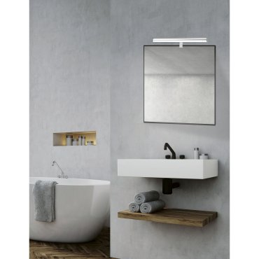Nova Luce Vanese - miroir lumineux - 49 x 6,5 x 6,5 cm - 12W LED inclus - IP44 - chrome