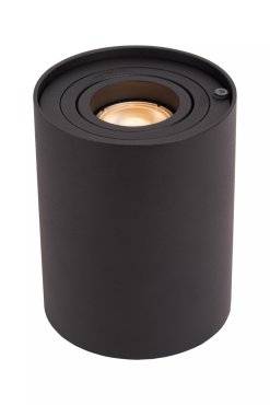 Lucide Tube - lampe à poser - Ø 9,6 x 12,5 cm - gradateur 3 niveaux - noir