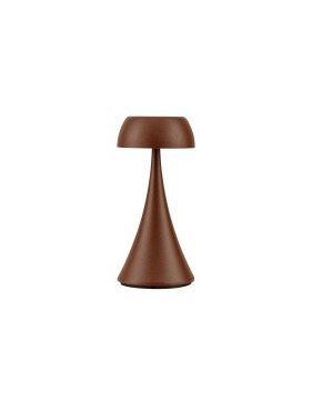 Nova Luce Ycro - lampe de table rechargeable pour extérieur - Ø 8 x 17,5 cm - 2W dimmable LED inclus - IP54 - corten