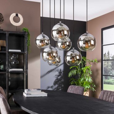 Vico Silver Bubble - lampe suspendue - 110 x 40 x 150 cm - argenté